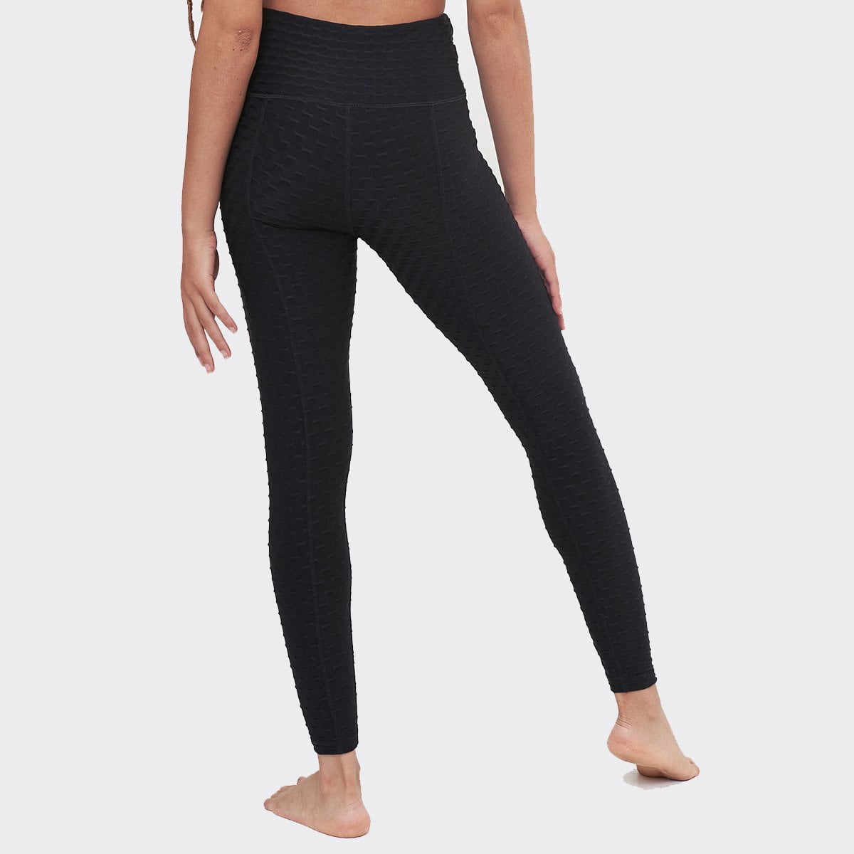 Hi-Rise Leggings featuring a stylish back dash pattern, designed for comfort and support during workouts.