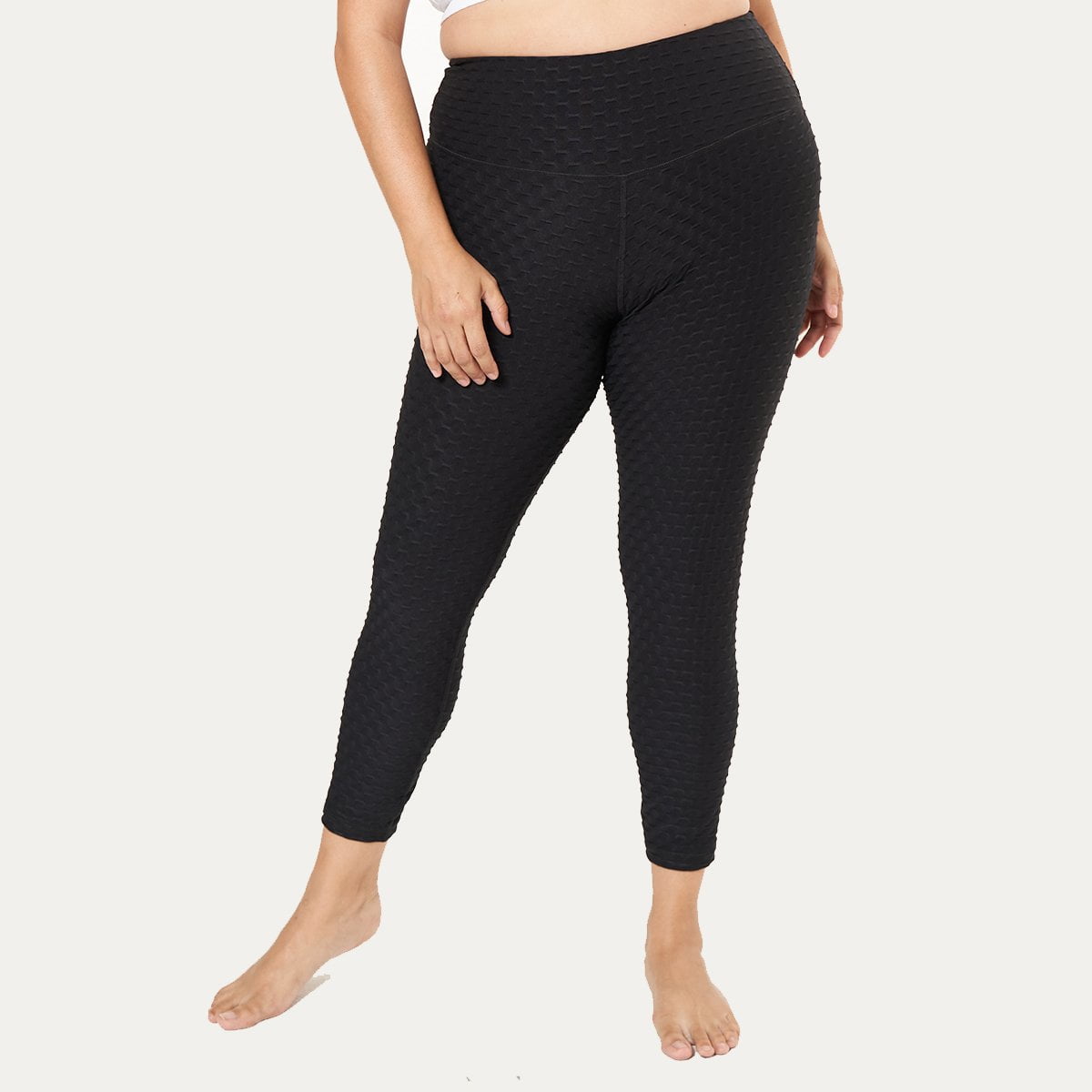 Hi-Rise Leggings featuring a stylish back dash pattern, designed for comfort and support during workouts.