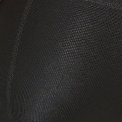 Hi-Rise Leggings in Black Rib Pattern, showcasing a stylish ribbed texture and high-rise design for comfort and support.