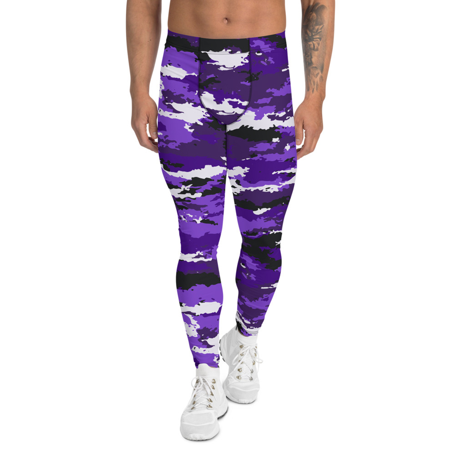 Main Purple Camo Leggings for Men image