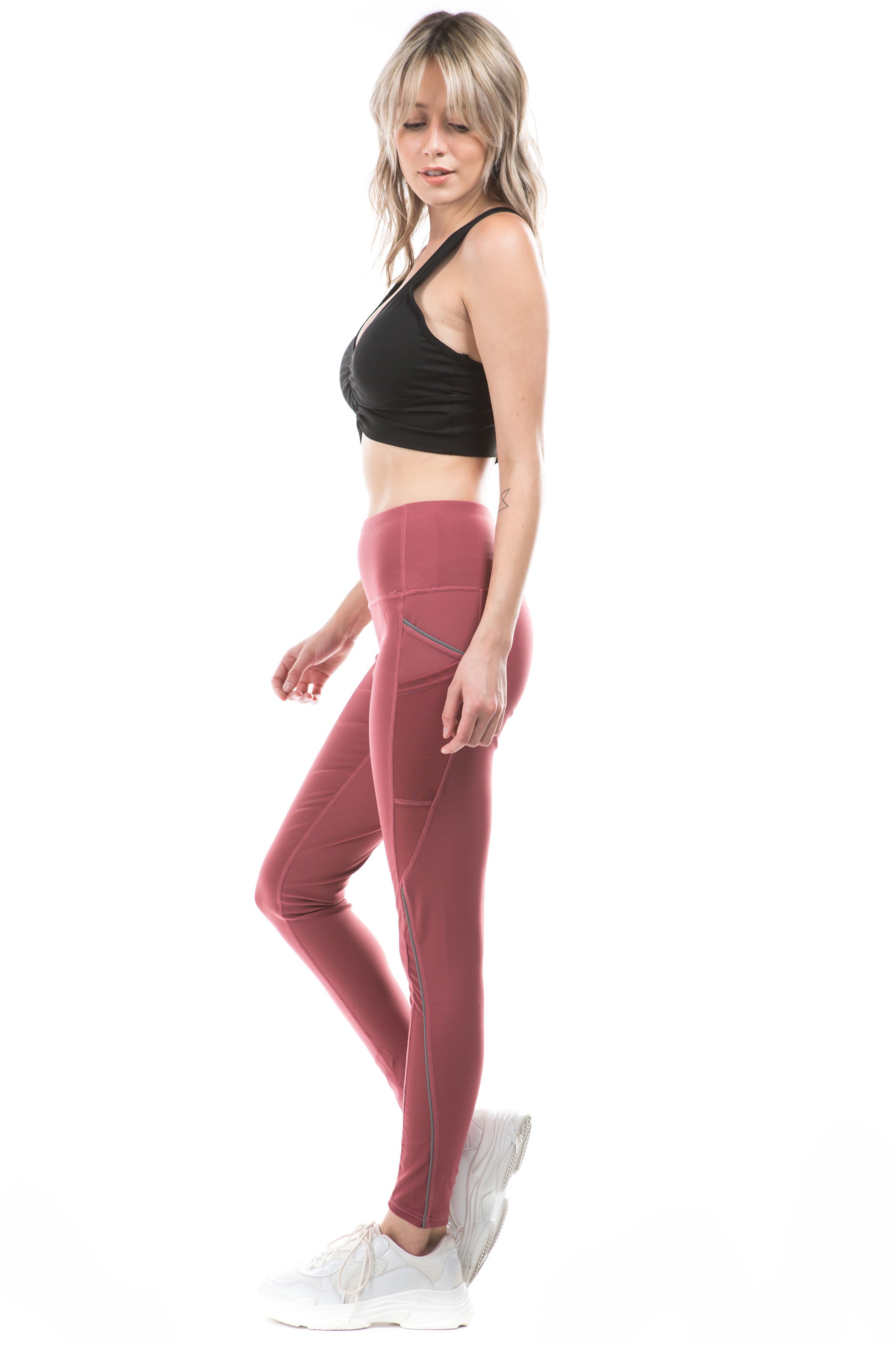 A pair of stylish Side Stripped Active Leggings featuring a comfortable fit and trendy side stripes, perfect for workouts and casual wear.