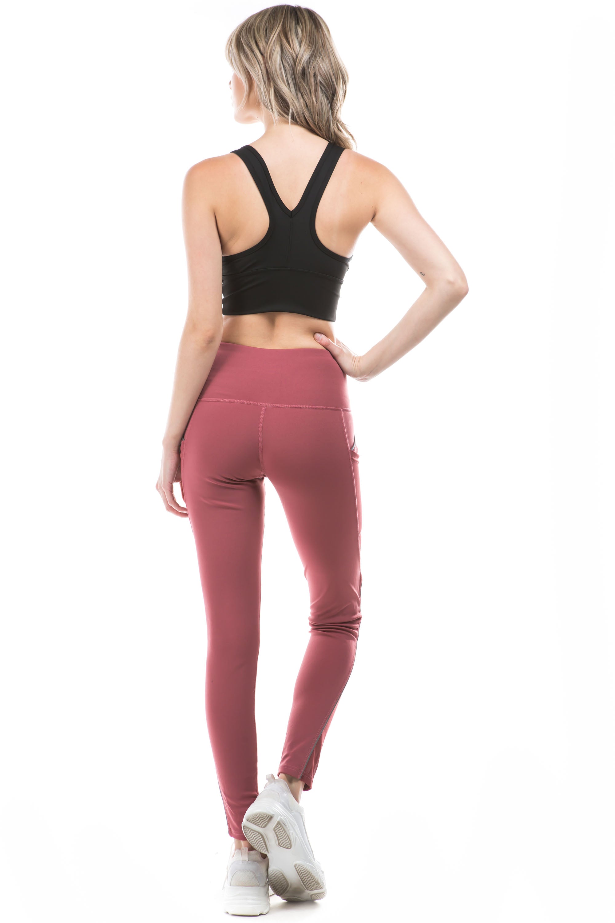 A pair of stylish Side Stripped Active Leggings featuring a comfortable fit and trendy side stripes, perfect for workouts and casual wear.