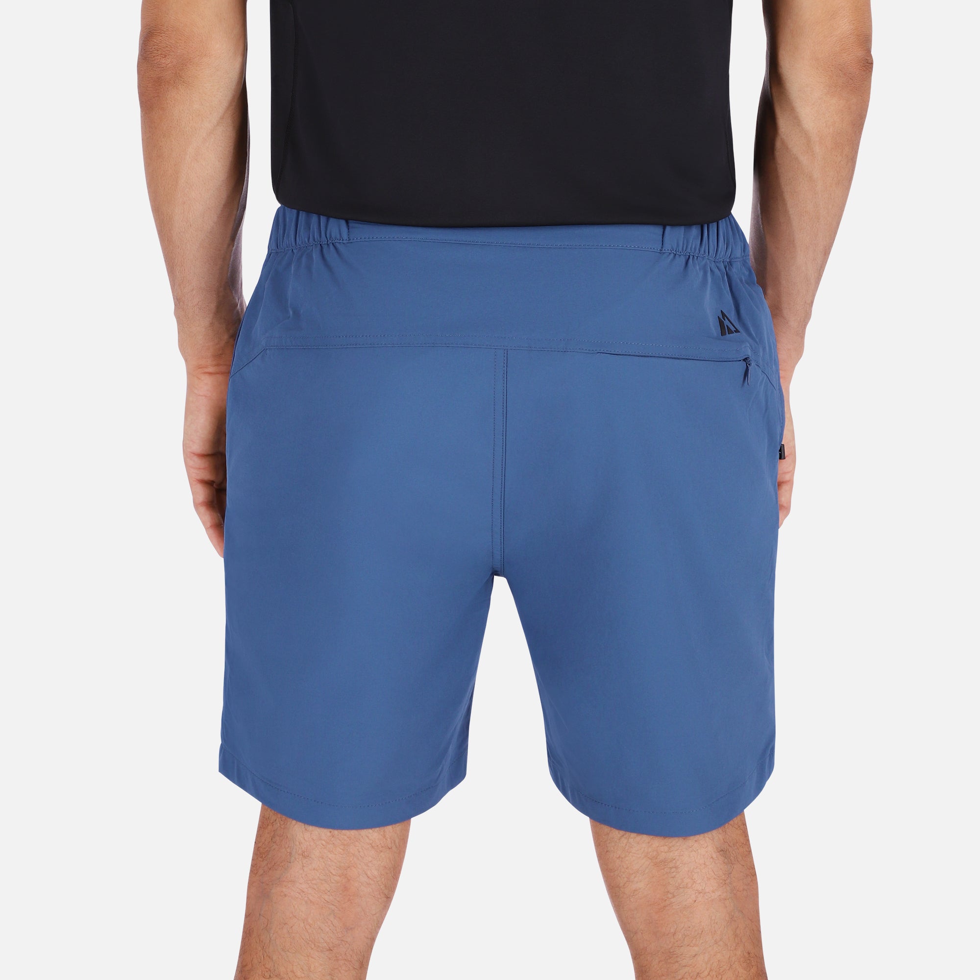 Men's Blue Trail Shorts featuring a stylish design, lightweight fabric, and multiple pockets for convenience.