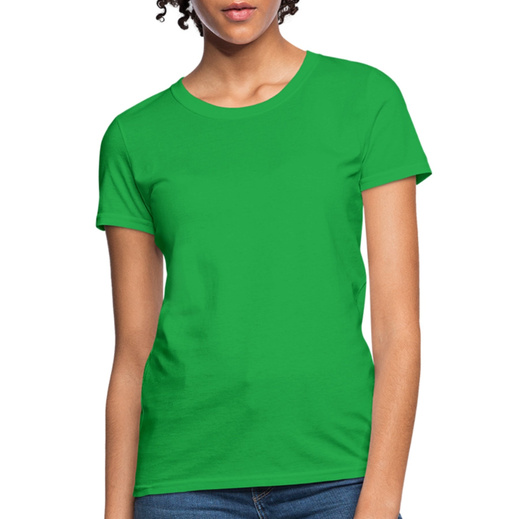 A stylish Women's Classic Short Sleeve T-Shirt in various colors, showcasing its feminine fit and comfortable fabric.