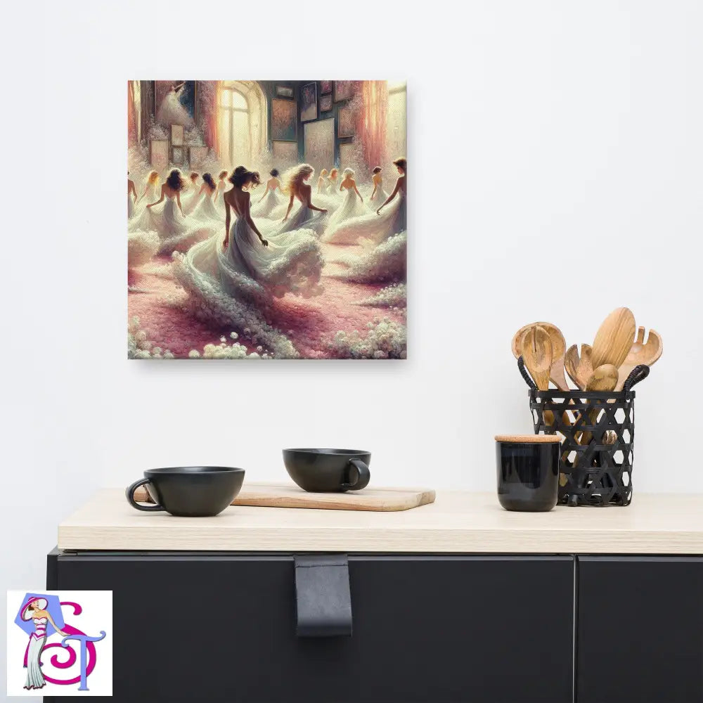 A vibrant canvas print showcasing vivid colors and a matte finish, hand-stretched over solid wood bars, perfect for home or office decor.