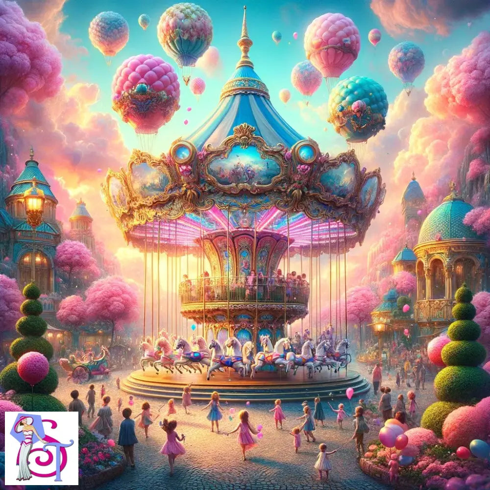 A vibrant scene from The Wonderscape video showcasing colorful landscapes and whimsical characters.