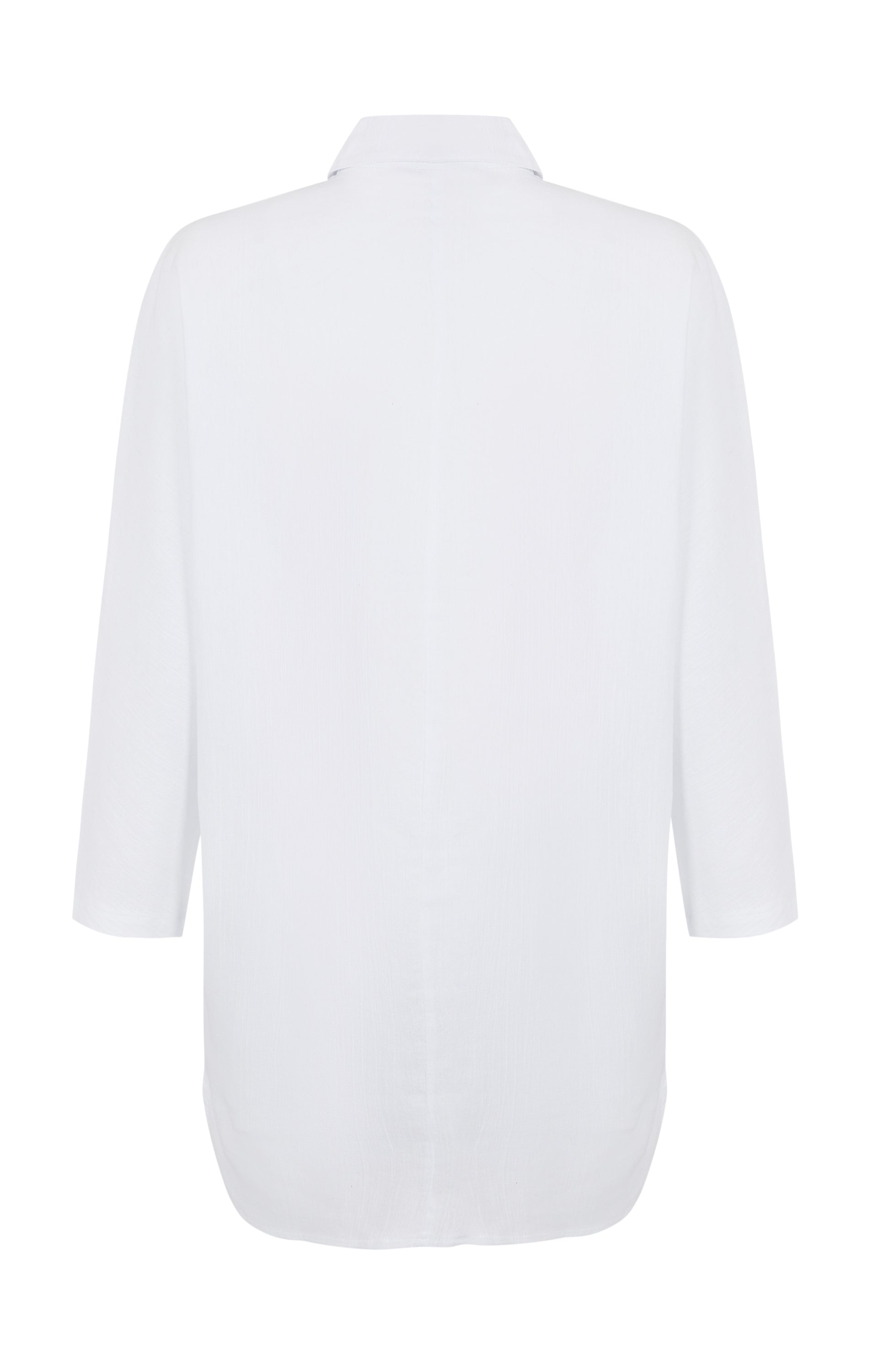 Misto Mini Dress in White, featuring an oversized silhouette and lightweight cotton fabric, perfect for casual styling.