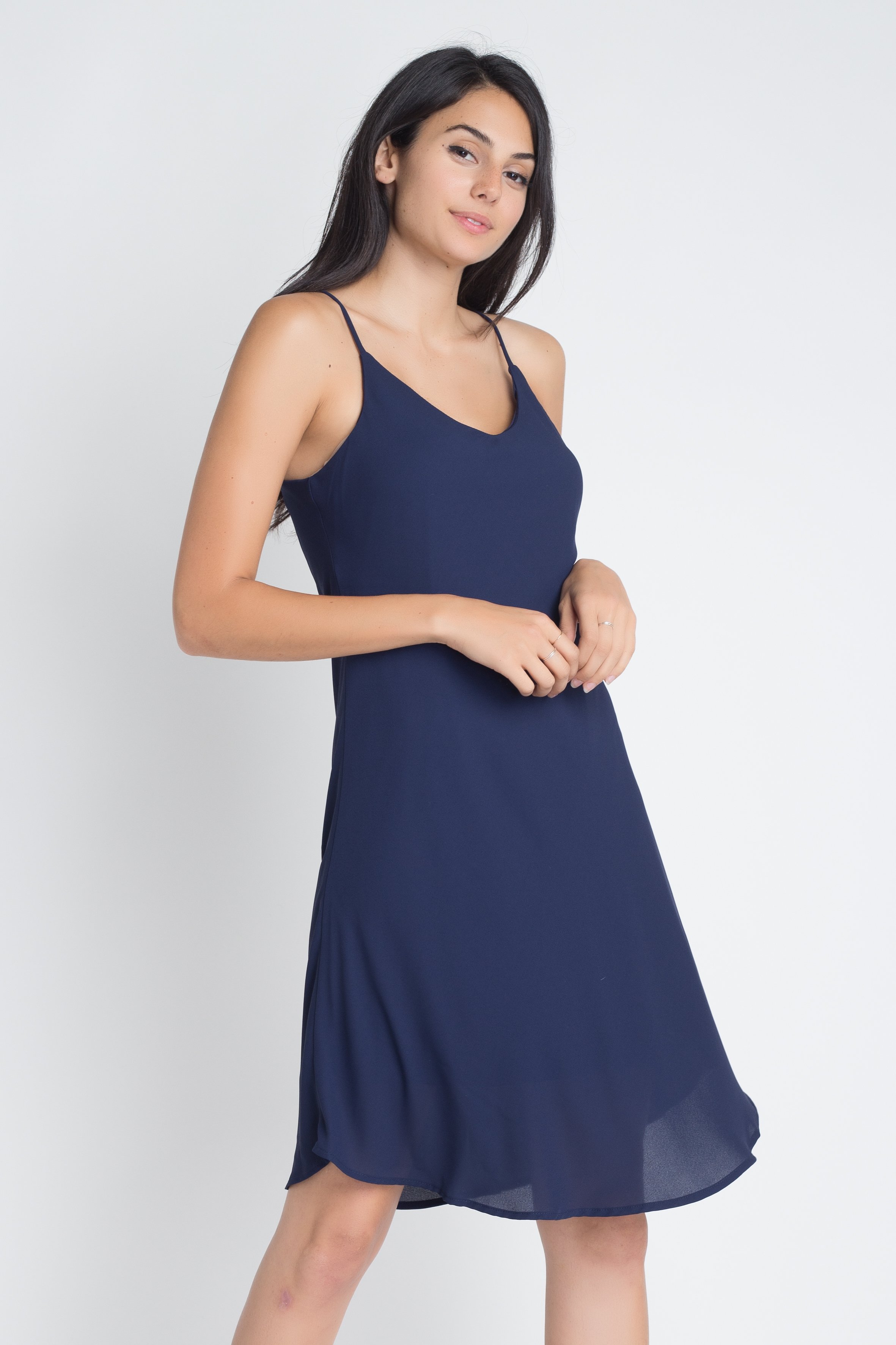 A stylish Women's Casual Sleeveless Flowy Dress featuring a criss-cross back detail, perfect for summer outings.