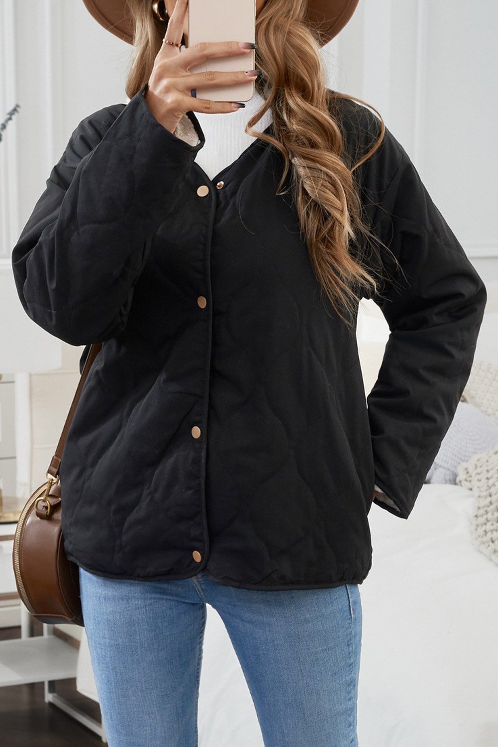 A stylish Buttoned Double-sided Coat in various colors, showcasing its soft fabric and button closure.