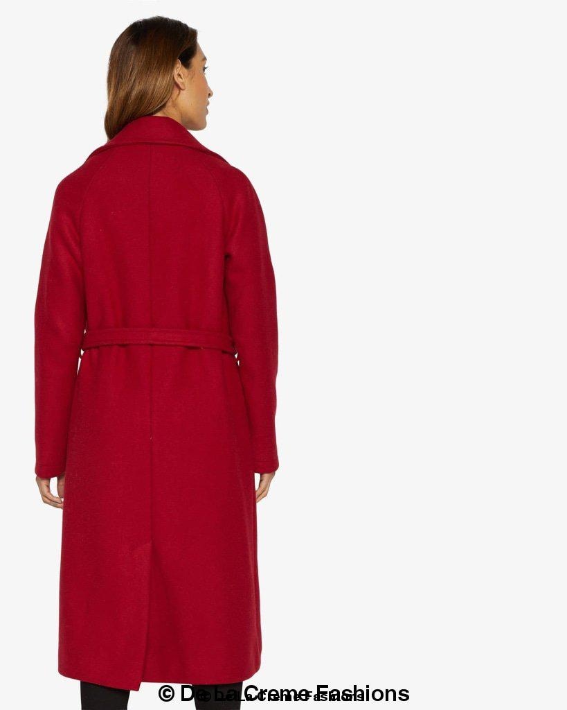 Diana Wrap Around Duster Coat featuring a waterfall lapel collar, open front design, and a stylish belt, made from a luxurious wool and cashmere blend.