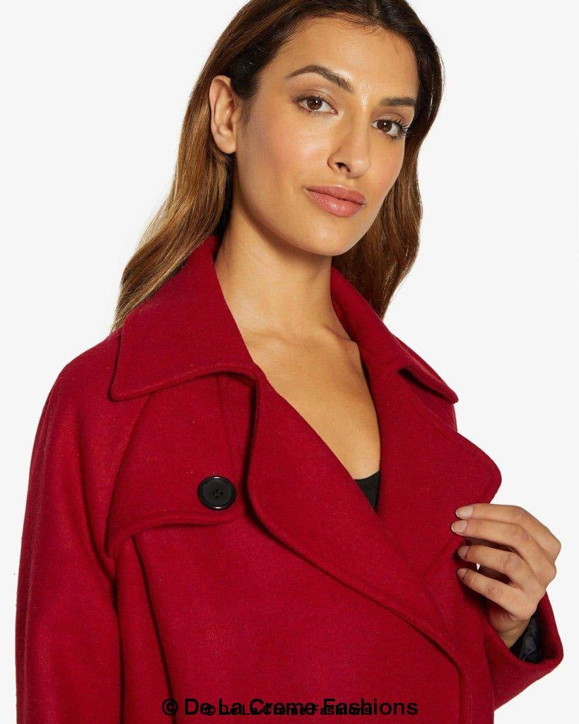 Diana Wrap Around Duster Coat featuring a waterfall lapel collar, open front design, and a stylish belt, made from a luxurious wool and cashmere blend.