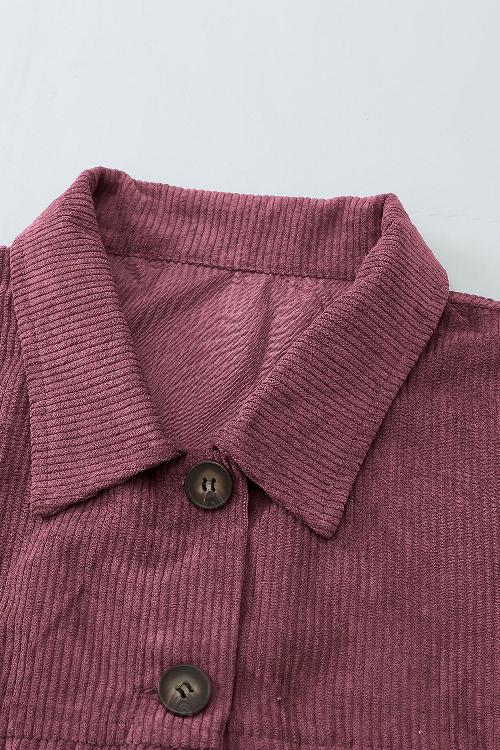 A stylish Fall Corduroy Shirt Coat in vibrant colors, featuring a turn-down collar and button-up design, perfect for autumn and winter wear.