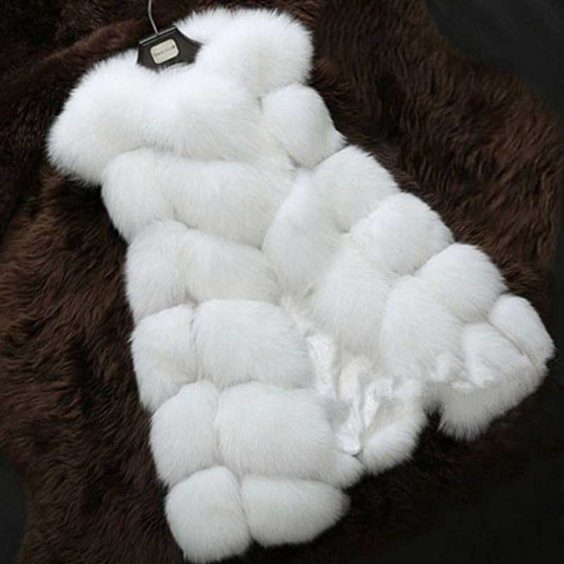 Luxurious high-quality faux fox fur vest coat for women in various colors, showcasing its elegant design and premium materials.