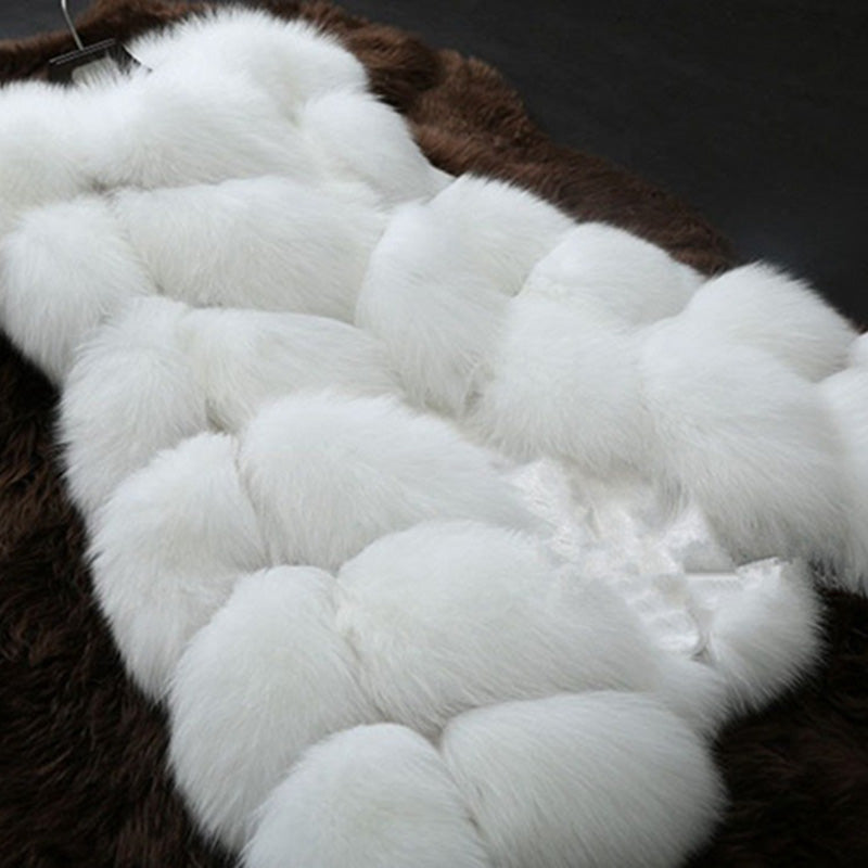 Luxurious high-quality faux fox fur vest coat for women in various colors, showcasing its elegant design and premium materials.