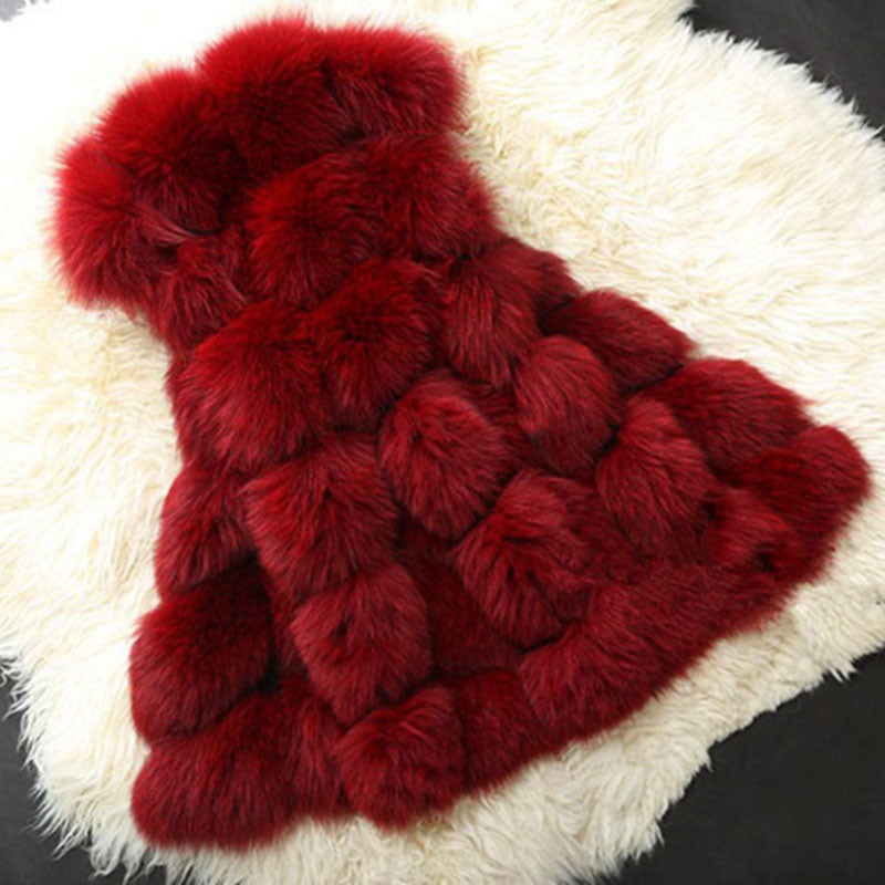 Luxurious high-quality faux fox fur vest coat for women in various colors, showcasing its elegant design and premium materials.