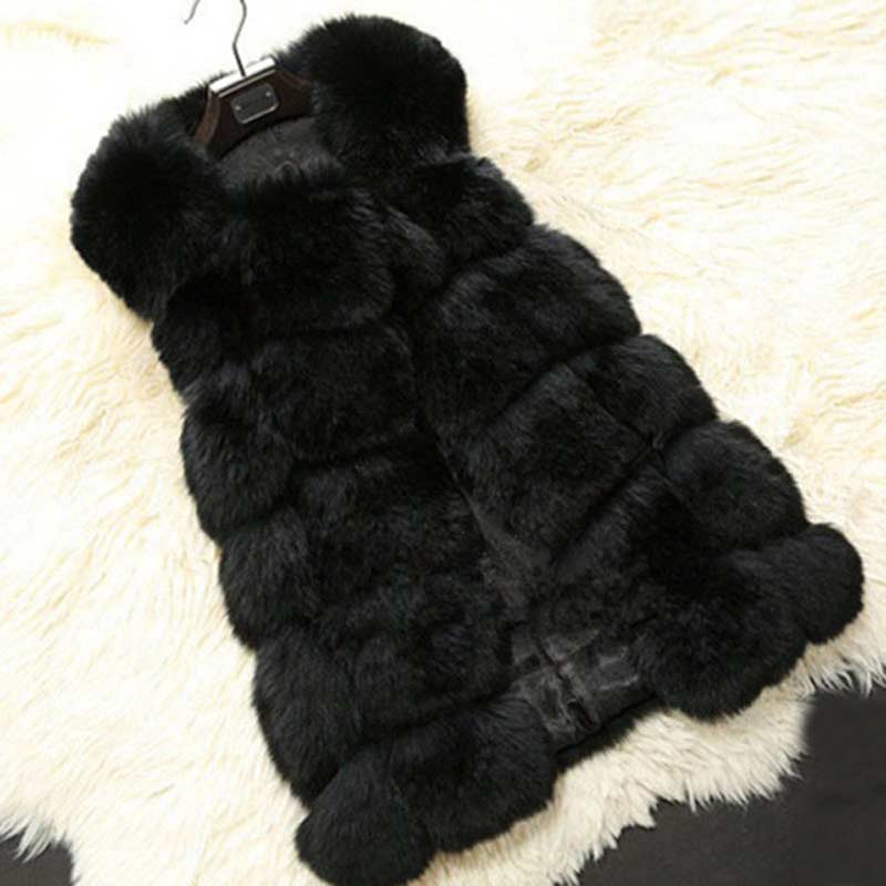 Luxurious high-quality faux fox fur vest coat for women in various colors, showcasing its elegant design and premium materials.