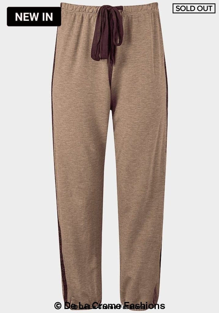 Comfortable Secret Treasures Ladies Fleece Line Sleepwear Pants with elastic waistband and soft fleece lining.