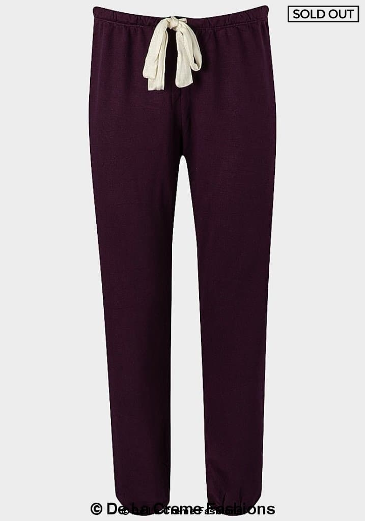 Comfortable Secret Treasures Ladies Fleece Line Sleepwear Pants with elastic waistband and soft fleece lining.