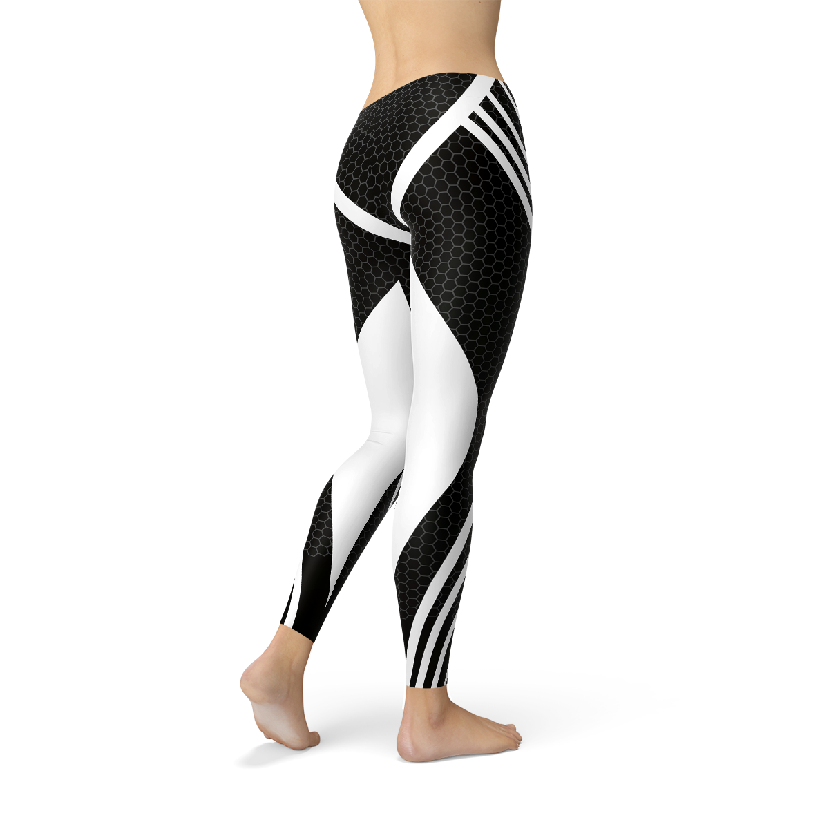 Womens Black Venom Leggings featuring a sleek design, moisture-wicking fabric, and unique graphic patterns, perfect for workouts and casual wear.