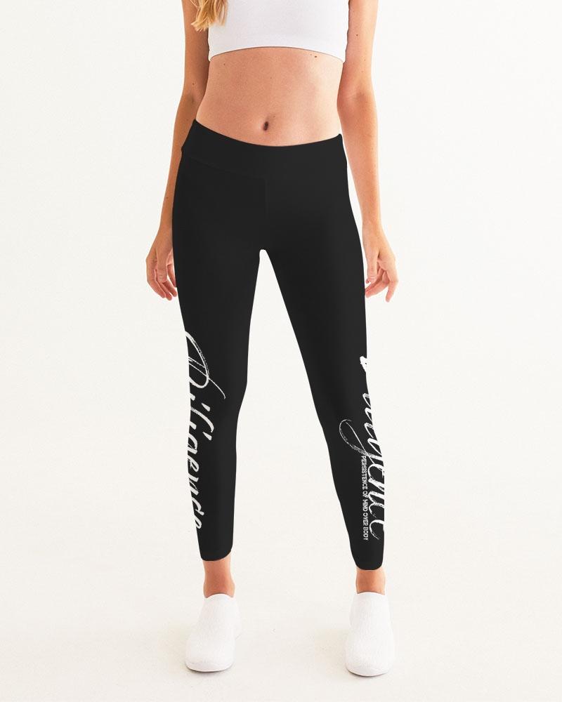 A pair of Women's High-waist Fitness Legging Yoga Pants in black, showcasing a smooth, breathable fabric and a comfortable waistband, ideal for workouts.