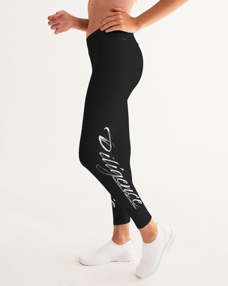 A pair of Women's High-waist Fitness Legging Yoga Pants in black, showcasing a smooth, breathable fabric and a comfortable waistband, ideal for workouts.