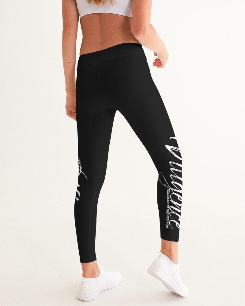 A pair of Women's High-waist Fitness Legging Yoga Pants in black, showcasing a smooth, breathable fabric and a comfortable waistband, ideal for workouts.