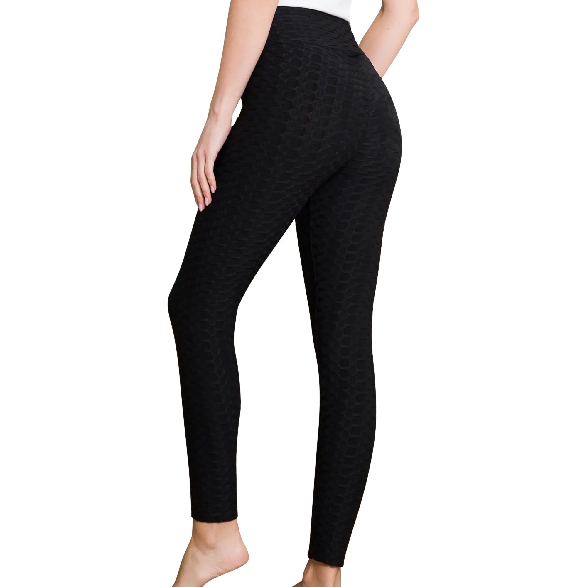 Women's Bubble Leggings in various colors showcasing stretchable fabric and crumple butt design for enhanced curves.