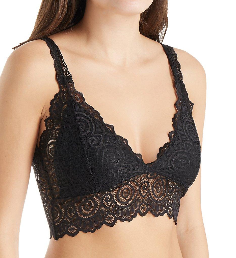 A stylish Lace V-Neck Bralette featuring intricate lace detailing and adjustable straps, perfect for comfort and elegance.