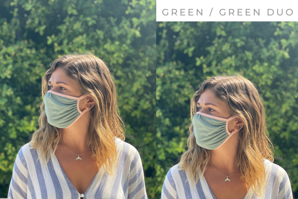 Two Ridiculously Comfy Reusable Cloth Masks in assorted colors, showcasing their soft fabric and stretchy earloops, perfect for everyday wear.