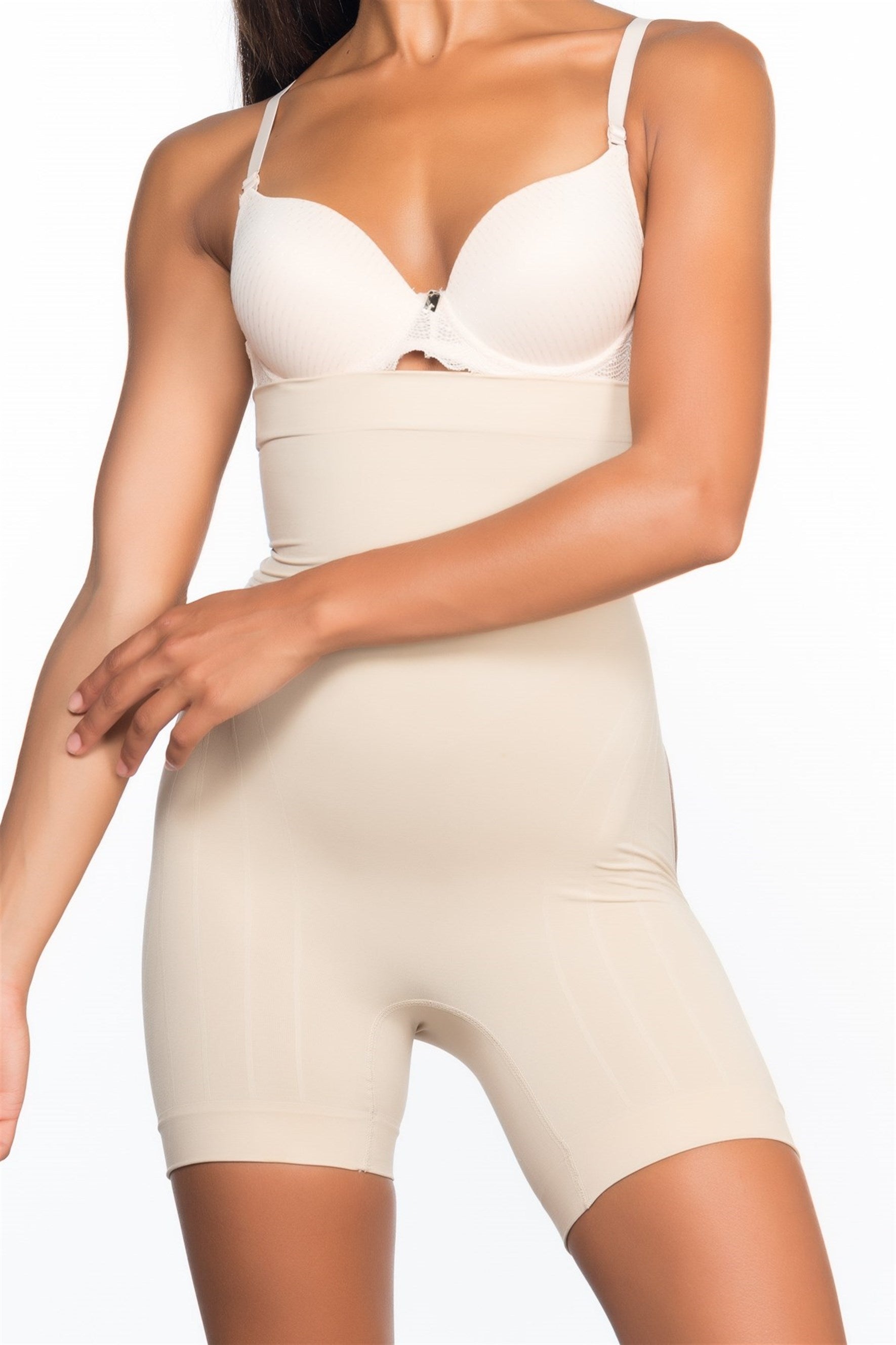 Shopymommy 2033 Seamless Postpartum Corset featuring breathable fabric and anti-slip silicone backing, ideal for postpartum recovery.