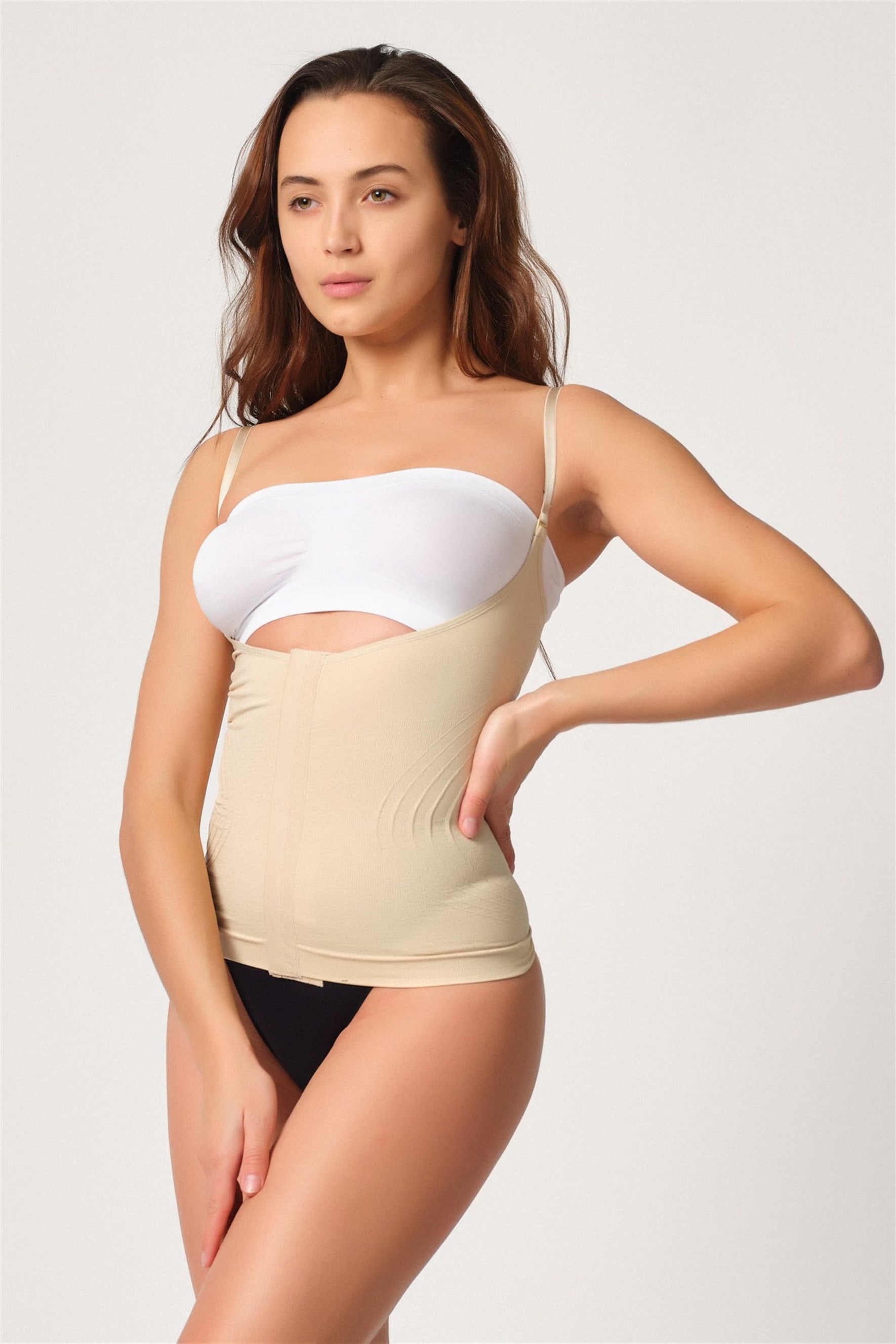 Shopymommy 2030 Athlete Postpartum Corset featuring breathable fabric and anti-slip silicone backing, designed for postpartum recovery.