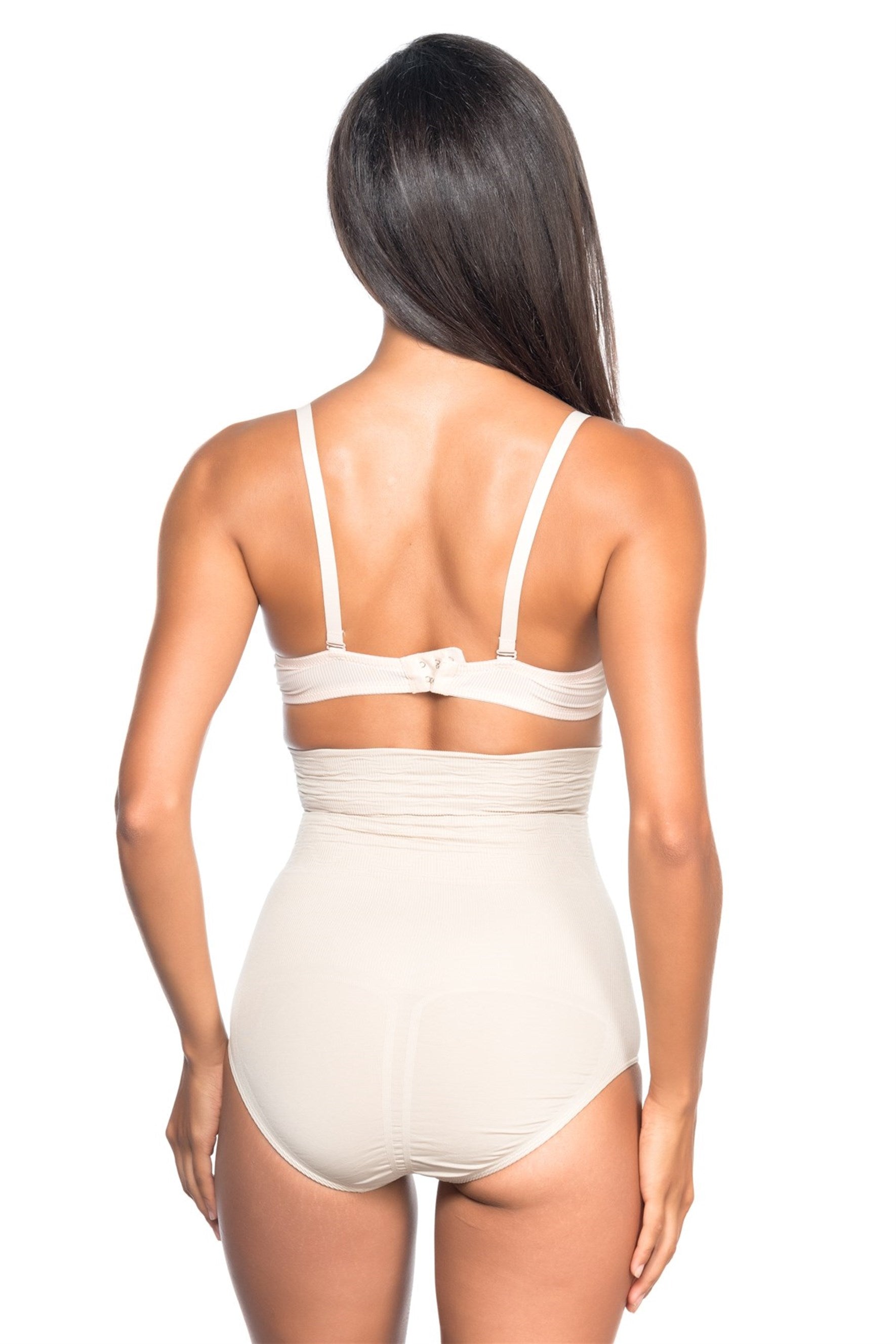 Shopymommy 2079 Patterned Double High Waist Slip Postpartum Corset, featuring anti-slip silicone backing and breathable fabric for postpartum support.