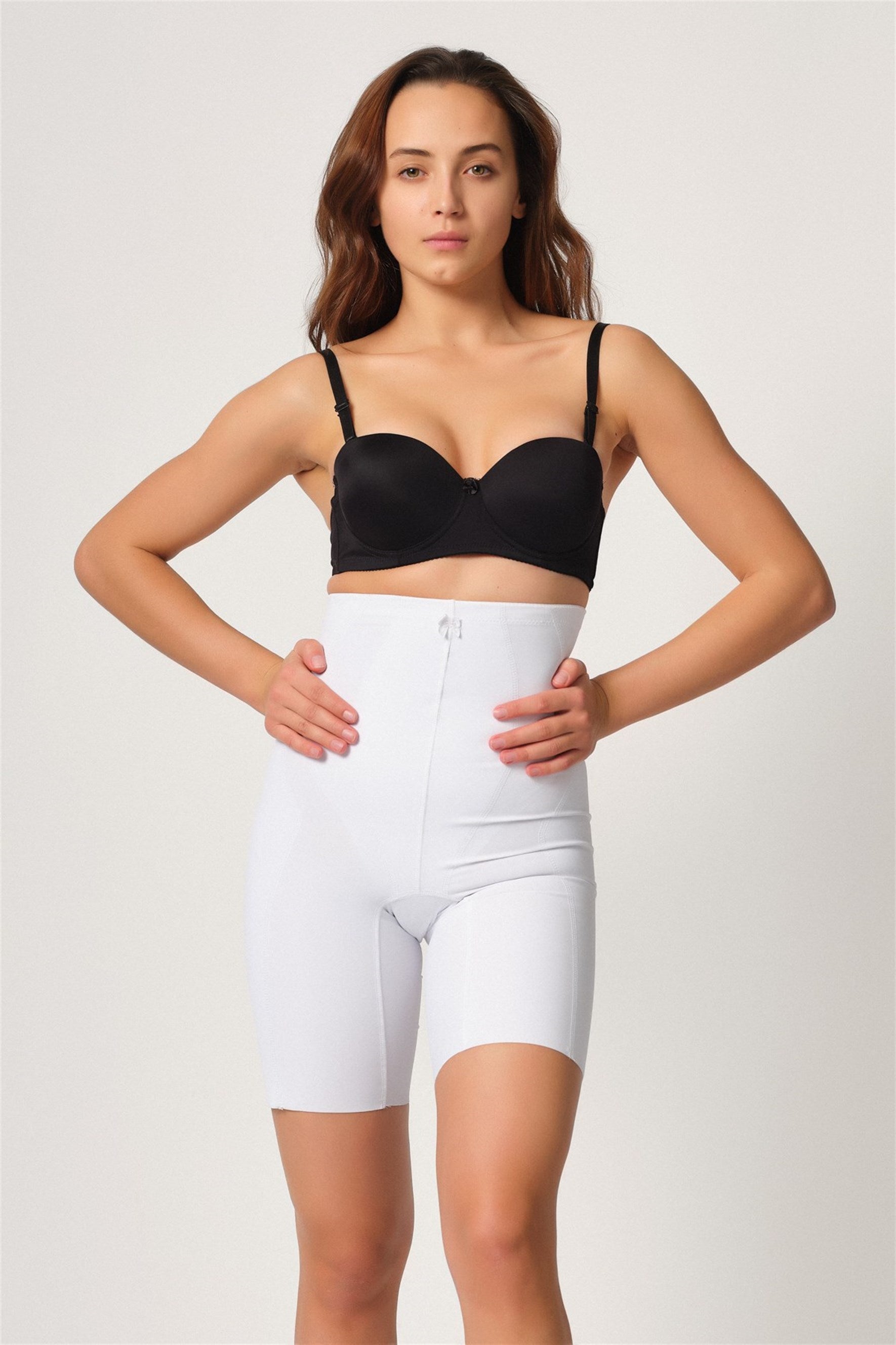 Shopymommy 2814 Boxer Postpartum Corset featuring breathable fabric and anti-slip silicone backing for postpartum recovery.