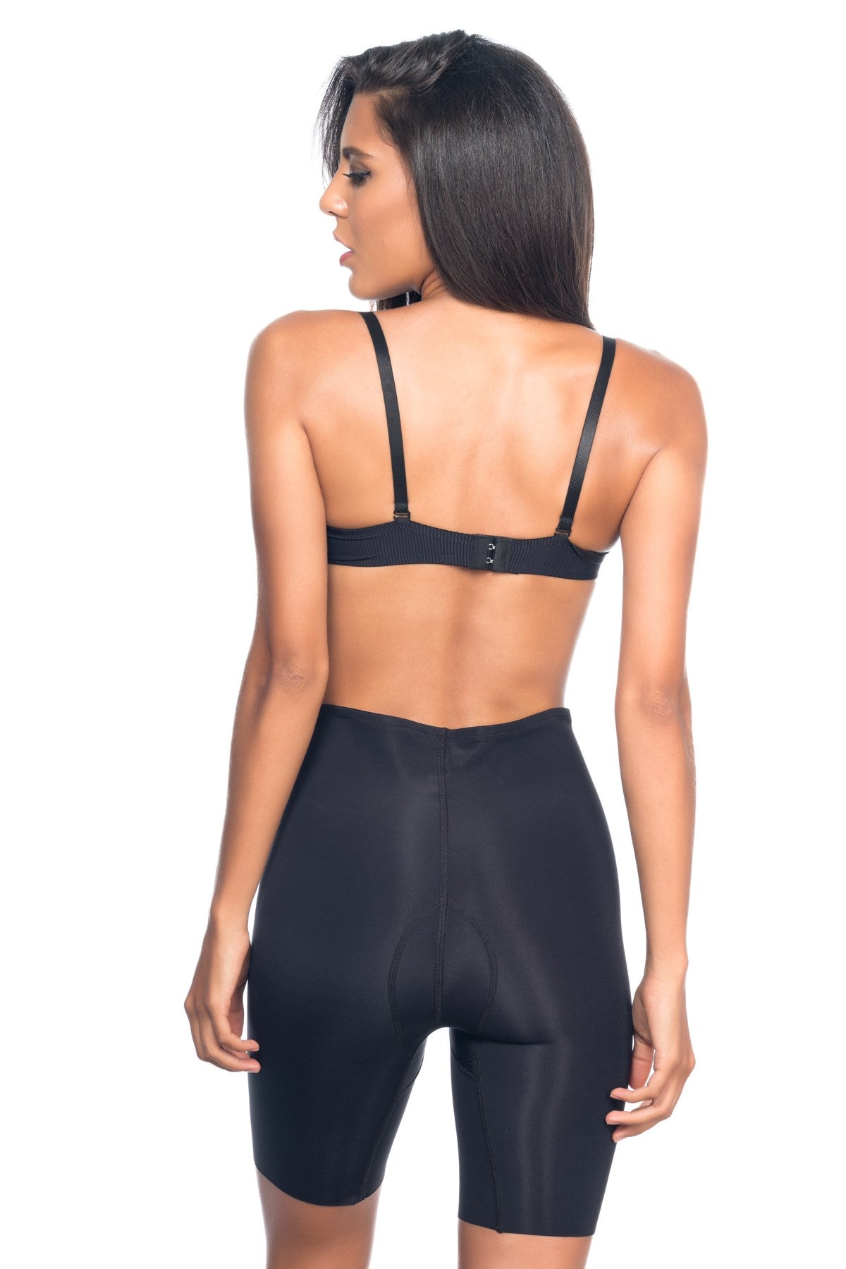 Shopymommy 2817 Boxer Laser Cut Postpartum Corset showcasing breathable fabric and anti-slip silicone backing.