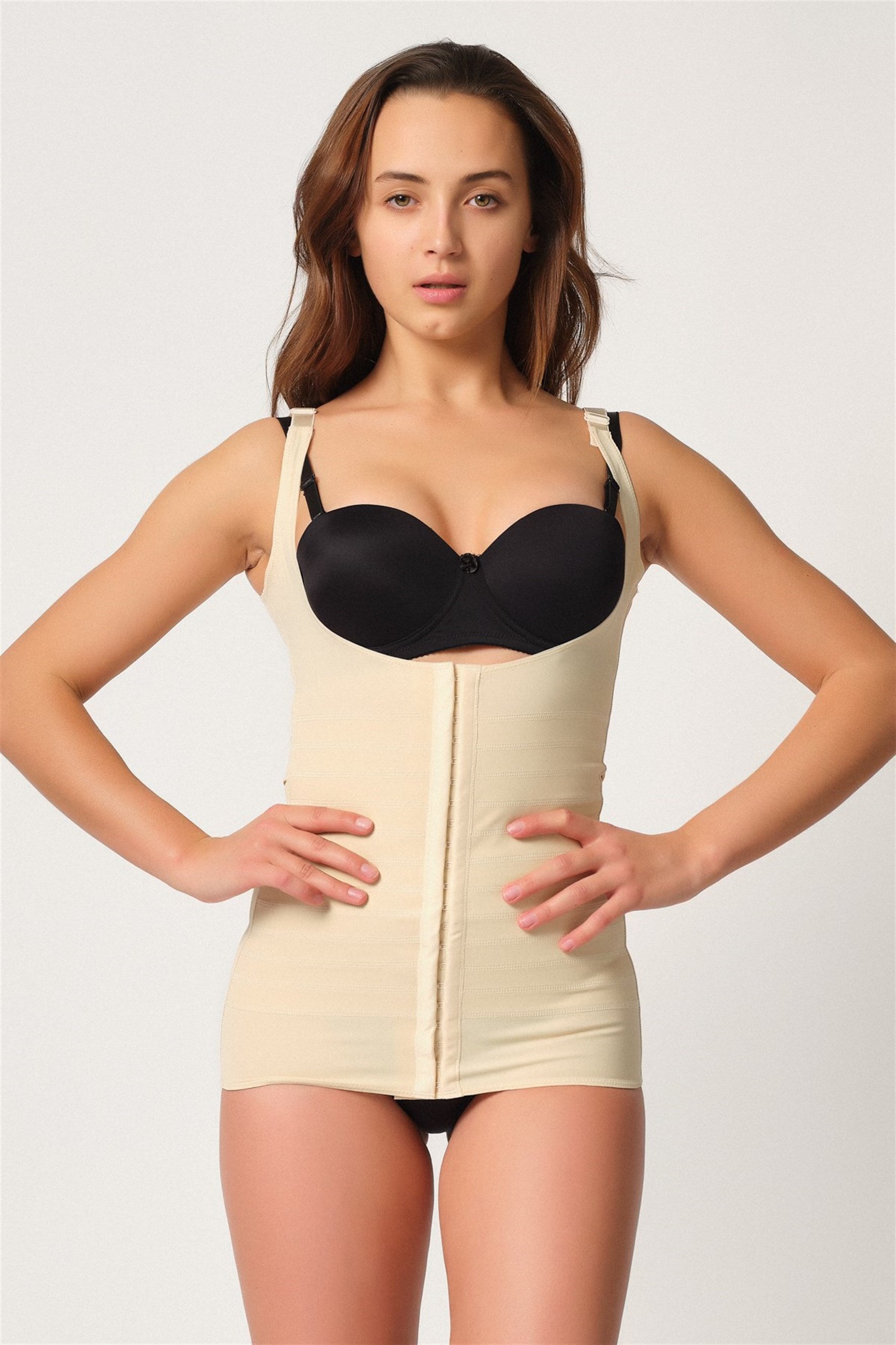 Shopymommy 2916 Athlete Postpartum Corset featuring breathable fabric and anti-slip silicone backing for postpartum recovery support.