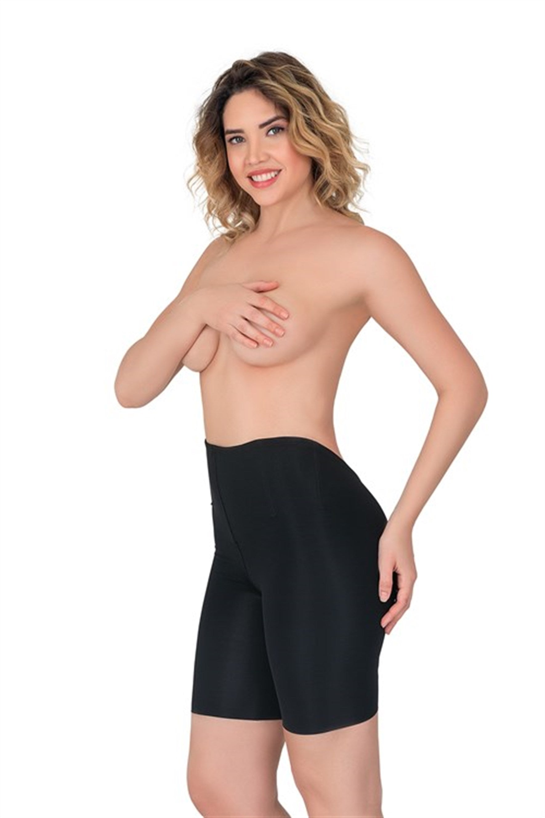 Shopymommy 2927 Long Johns Postpartum Corset featuring breathable fabric and anti-slip silicone backing for postpartum recovery.