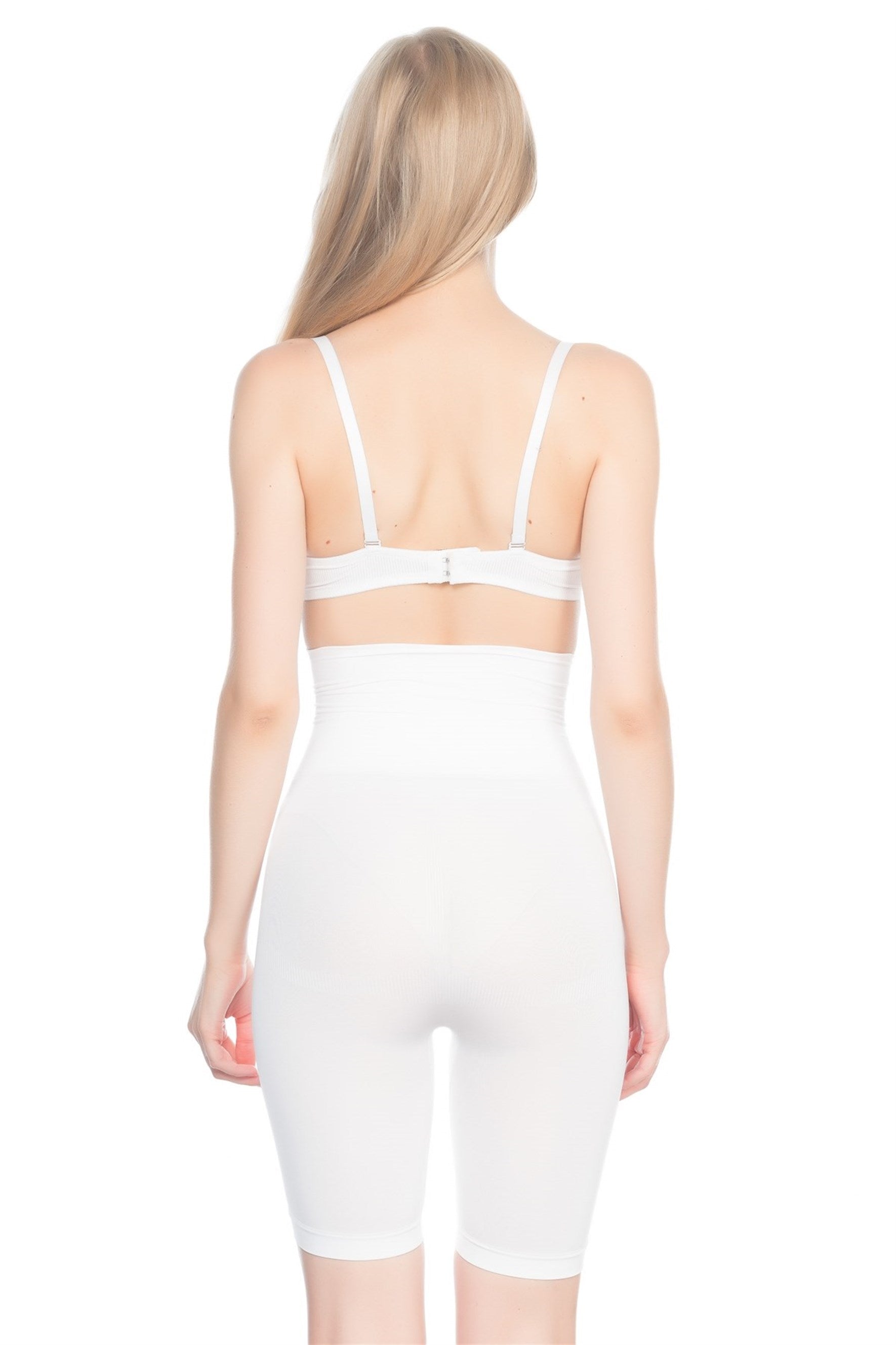 Shopymommy 3200 Seamless Boxer Soft Postpartum Corset in a soft fabric, featuring anti-slip silicone backing and breathable design for postpartum recovery.