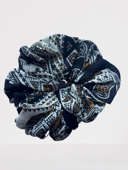 Main Black Elephant Savannah Hair Scrunchie Ties image