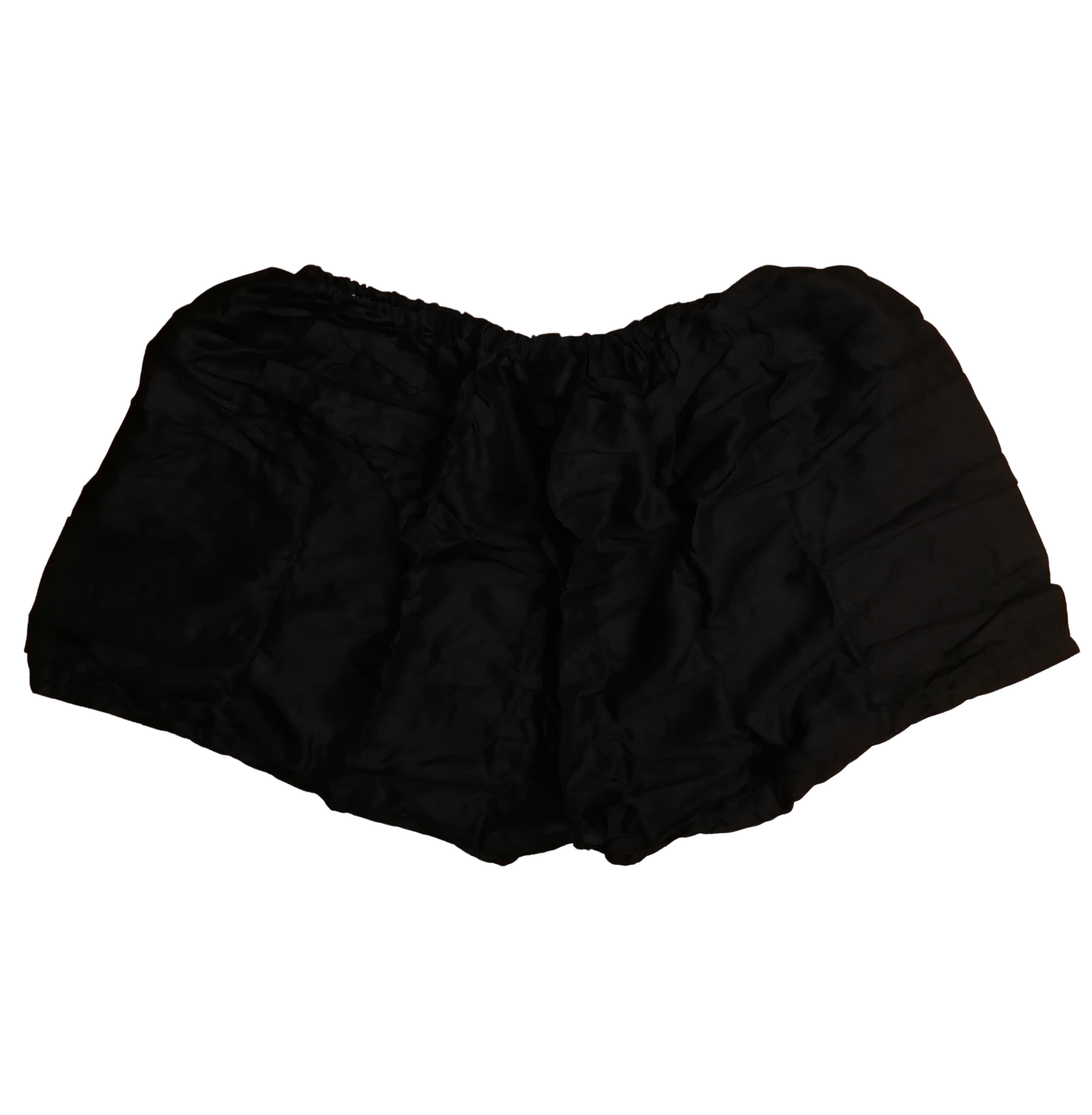 Bohotusk Plain Black Harem Shorts made from soft rayon, showcasing a lightweight and breathable design, perfect for various activities.