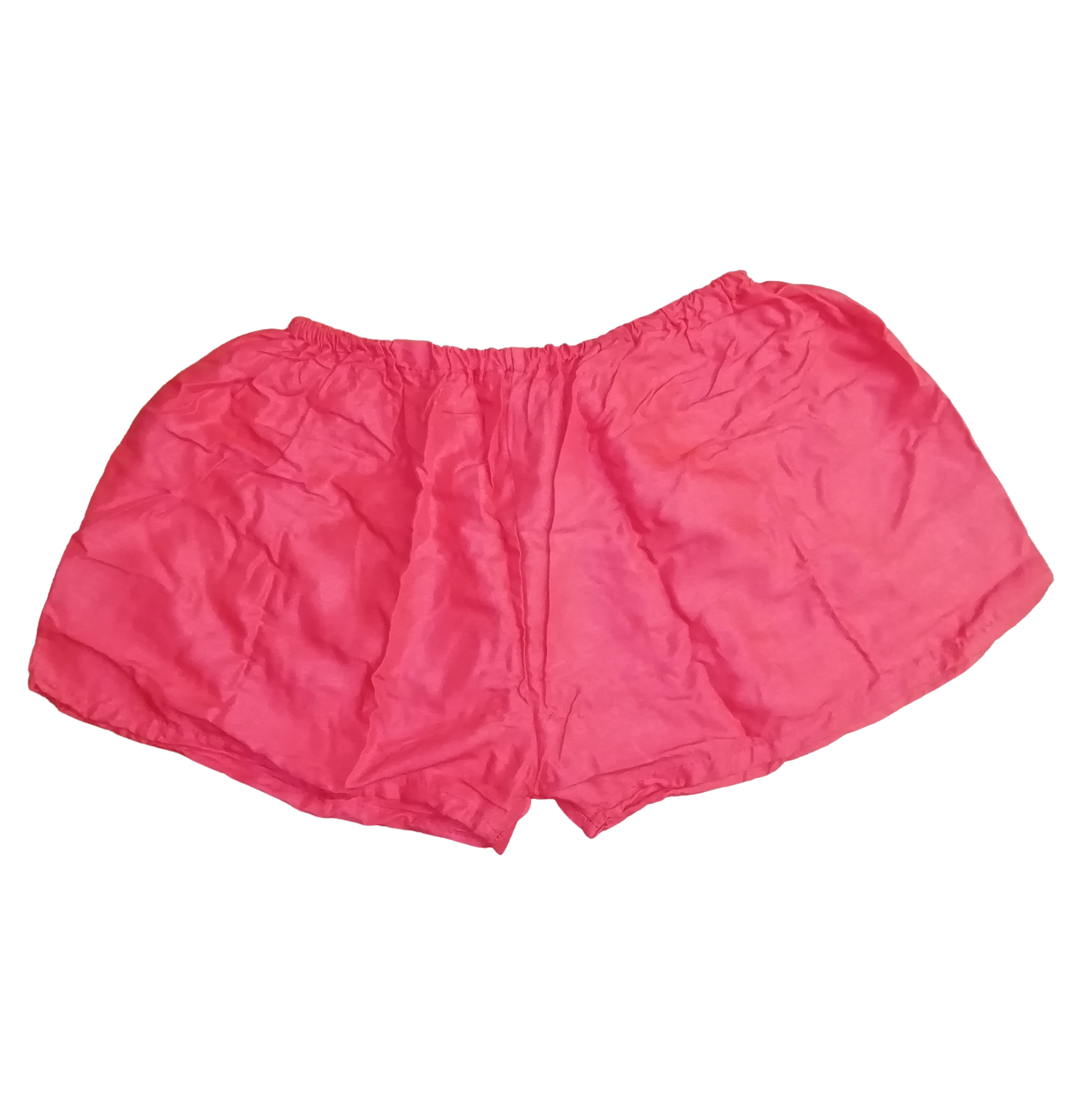 Bohotusk Plain Light Red Harem Shorts made from soft rayon, featuring an elasticated waist and a lightweight design, perfect for various activities.