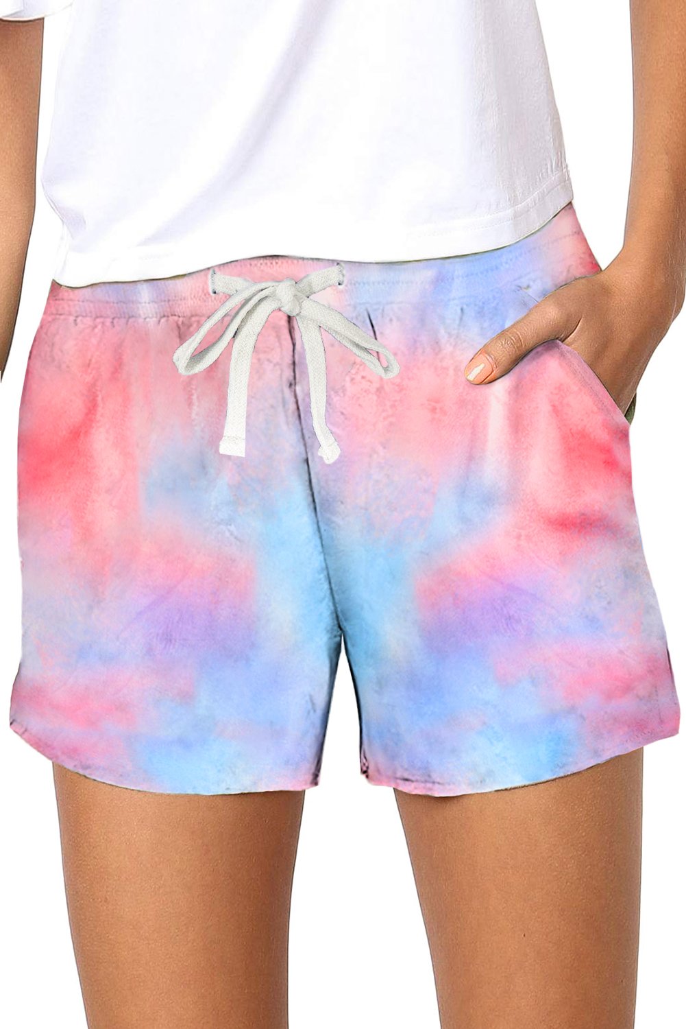 Main Womens Multicolor Tie Dye Casual Shorts image