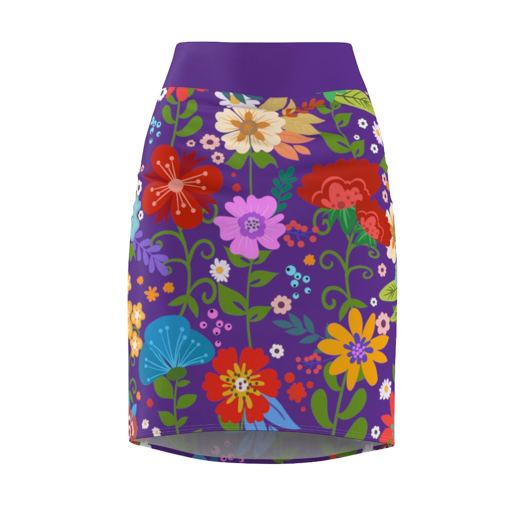 Main Uniquely You Womens Pencil Skirt - High Waist Stretch / Multicolor image