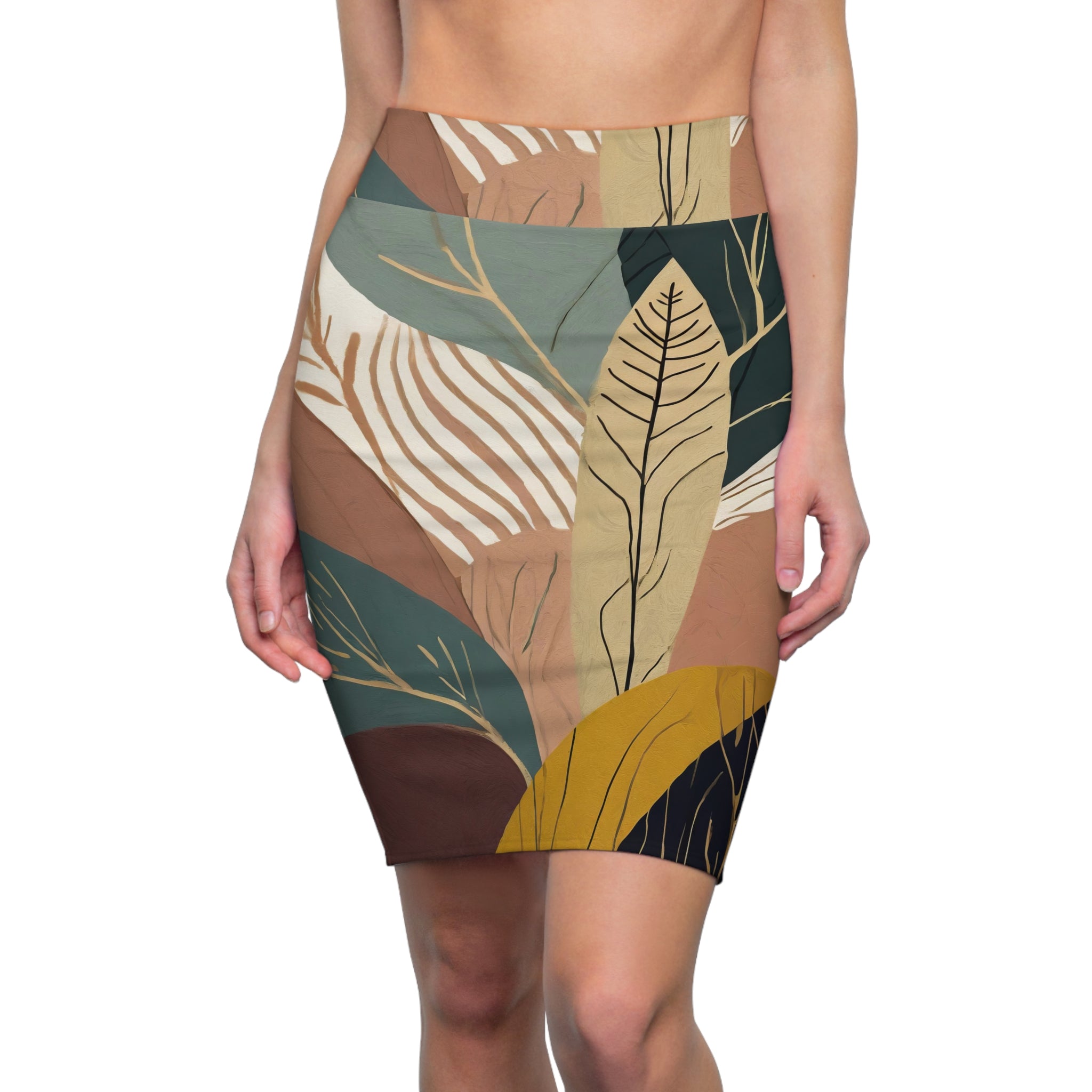 Main Womens Pencil Skirt, Boho Style Print 28523 image