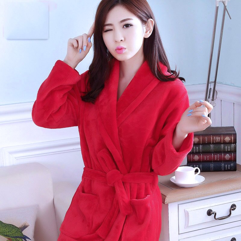 A luxurious women's fleece bathrobe in various colors, featuring a stylish plaid pattern, perfect for winter nights and cozy lounging.