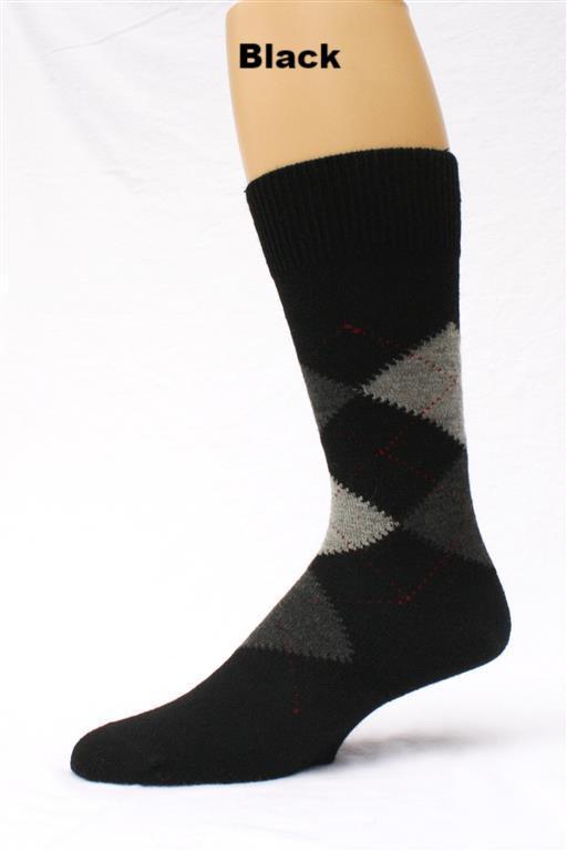 A pair of stylish Alpaca Argyle Socks featuring a classic argyle pattern, made from soft baby alpaca wool, suitable for golfers and casual wear.