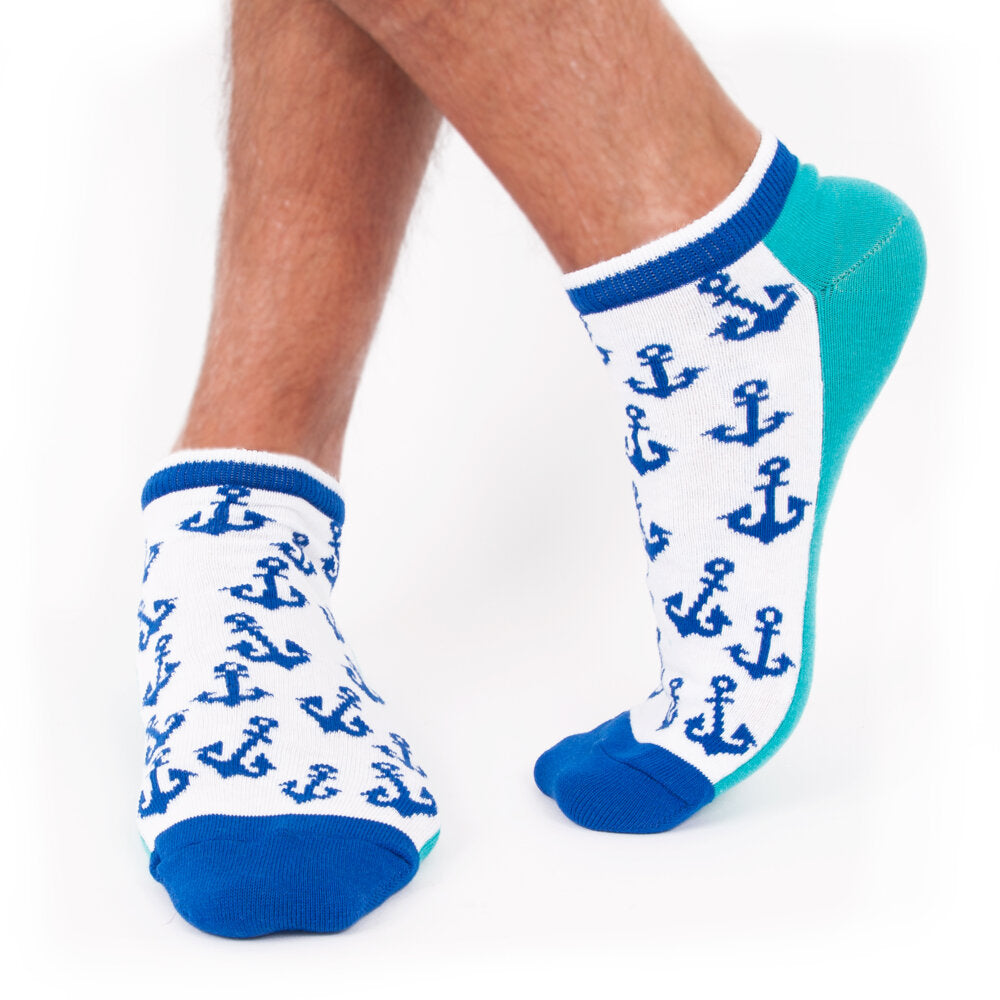 Anemoss Marine Collection Herren Sneakersocken Set in buntem Design, bestehend aus 3 Paar Socken für Männer, ideal für Sport und Freizeit.