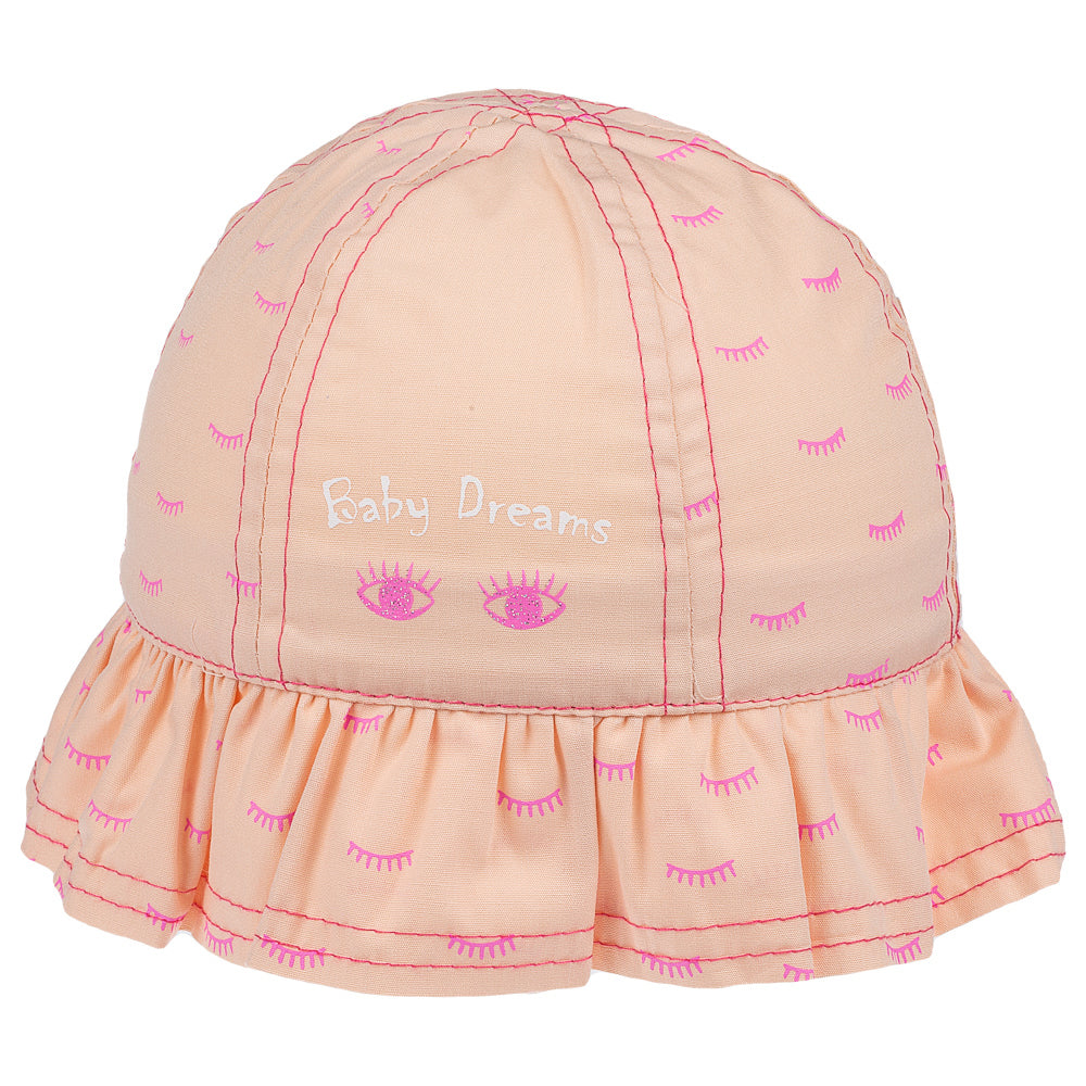 Baby Dreams Infant Girl Maxi Hat in yellow, made from soft and sustainable materials, designed for infants aged 0-18 months.