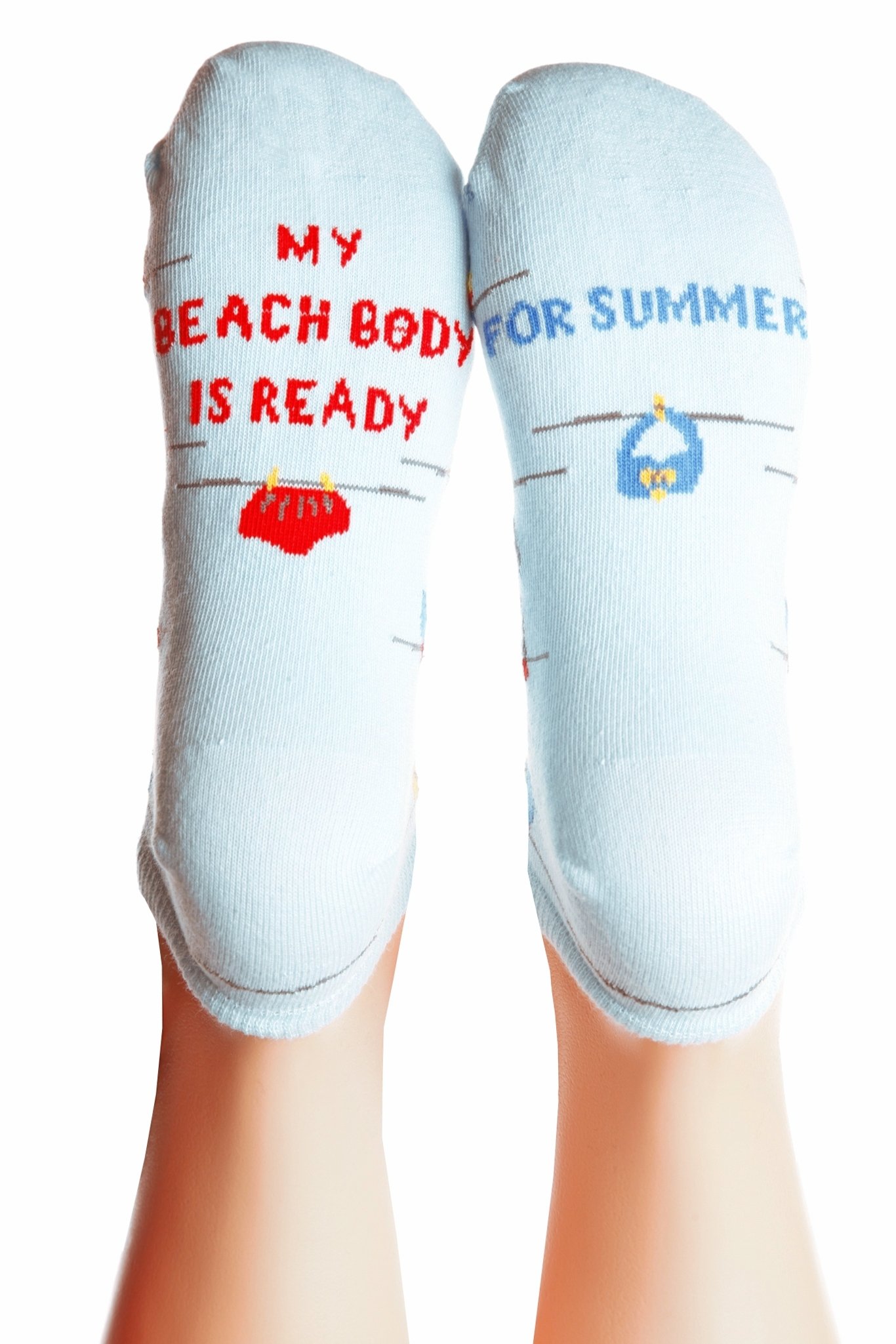 Main BEACH BODY light blue cotton socks for women image