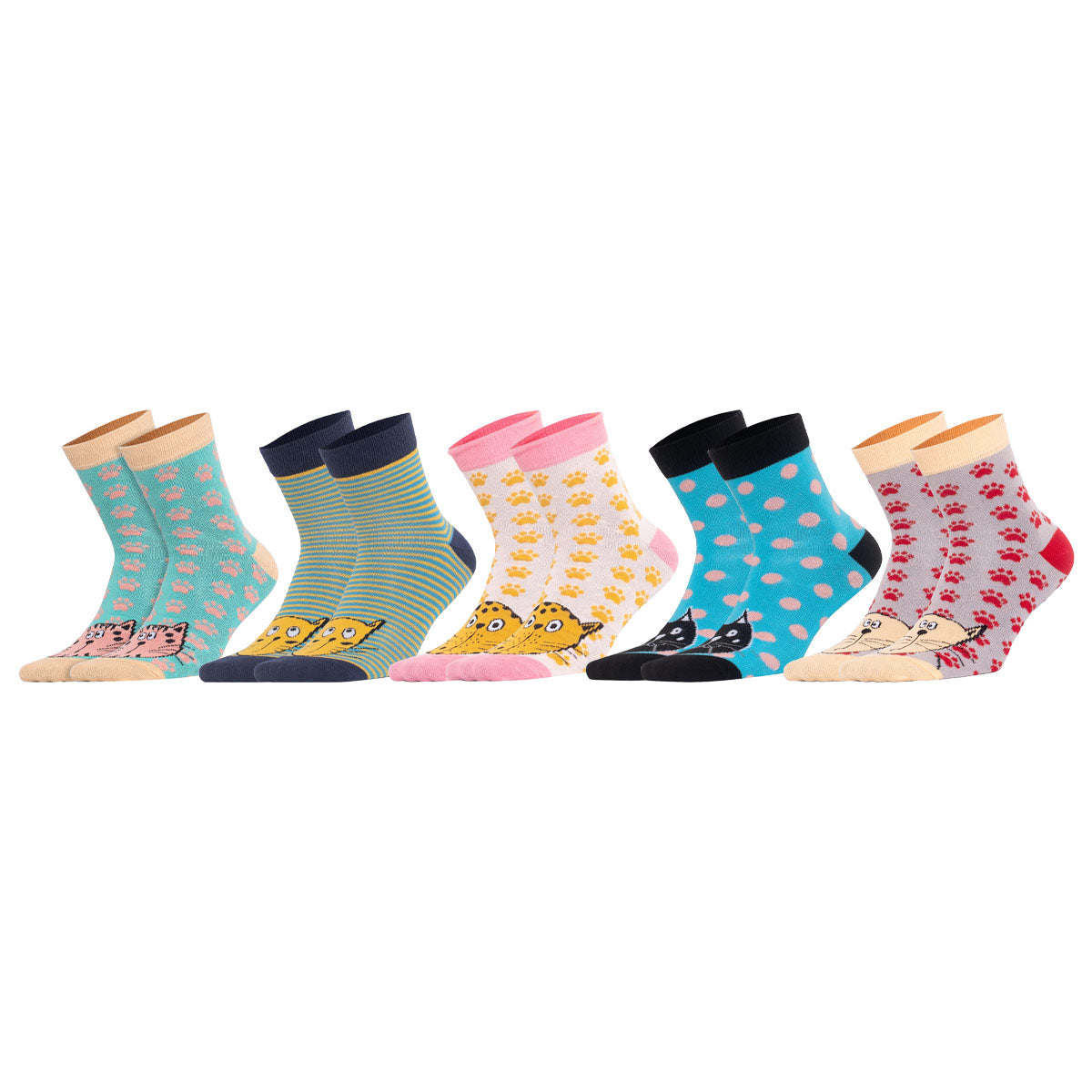 Main Biggdesign Cats Damen Socken Set Größe 36-40 5er Pack image