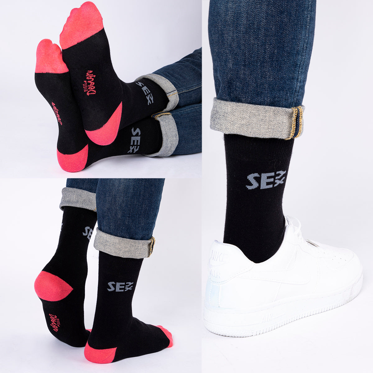 Biggdesign Moods Up Herrensocken Set mit 7 bunten Socken in verschiedenen Designs, ideal für jeden Anlass und aus nachhaltiger Baumwolle gefertigt.